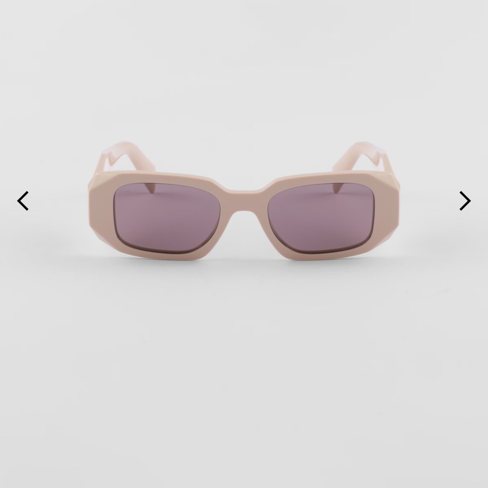 Prada Symbole Sunglasses Tan with Plum Lenses